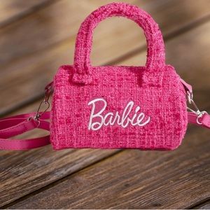 Cute Pink Barbie Cylindrical Bag
